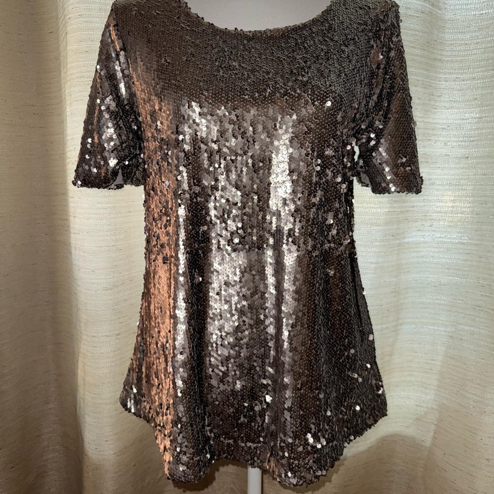 Altar'd State Bronze Sequin Blouse